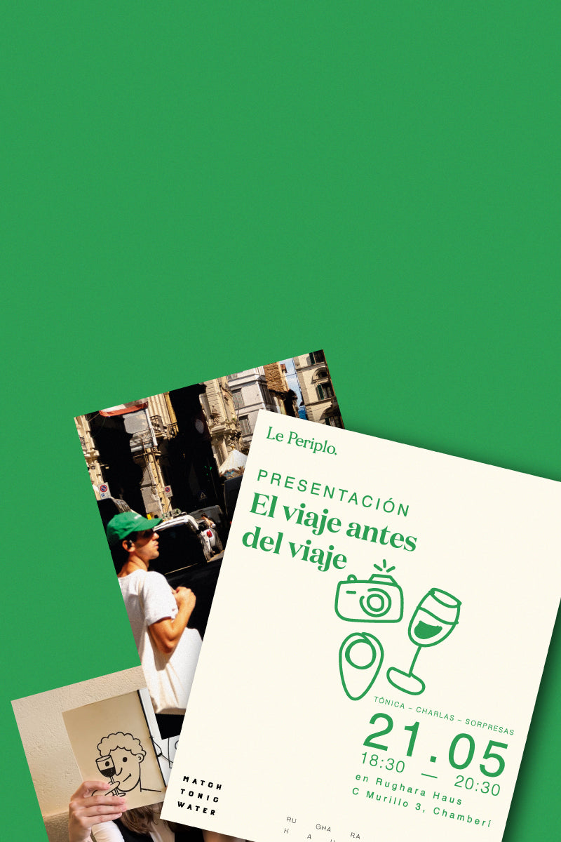 Presentación de la colección de guías de Le Periplo en Rughara Haus, Calle Murillo 3, Madrid con tónicas de Match Tonic Water. Tónicas, charlas y sorpresas